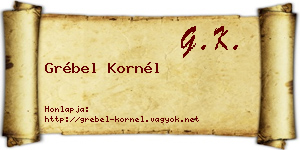 Grébel Kornél névjegykártya