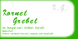 kornel grebel business card