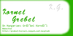 kornel grebel business card